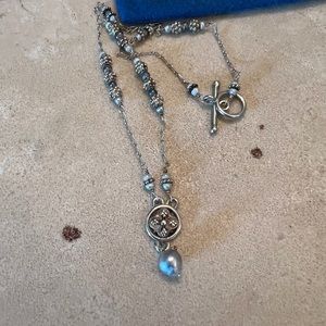 MIGNON FAGET 925 Medallion Necklace with Toggle Closure VGUC